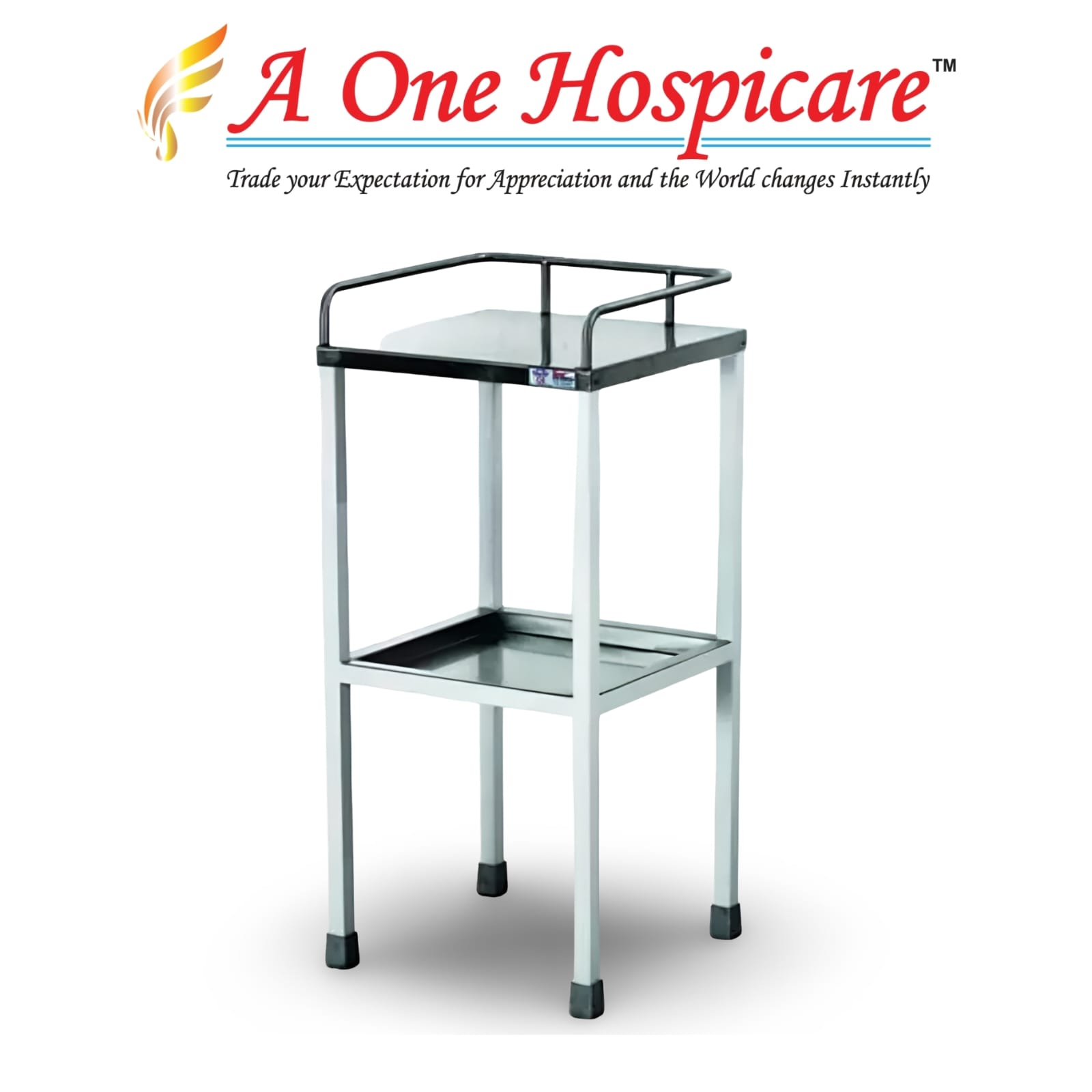 Bed side table, Full MS body, SS top